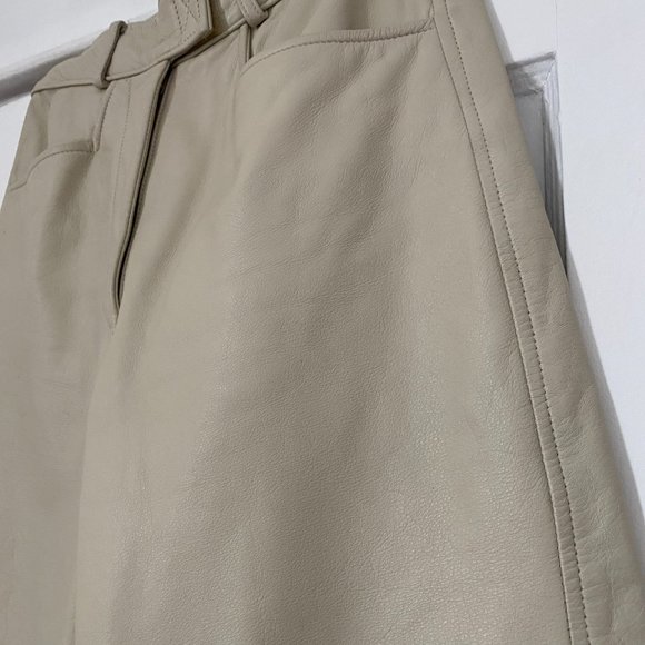 Beige leather pants - Picture 2 of 3